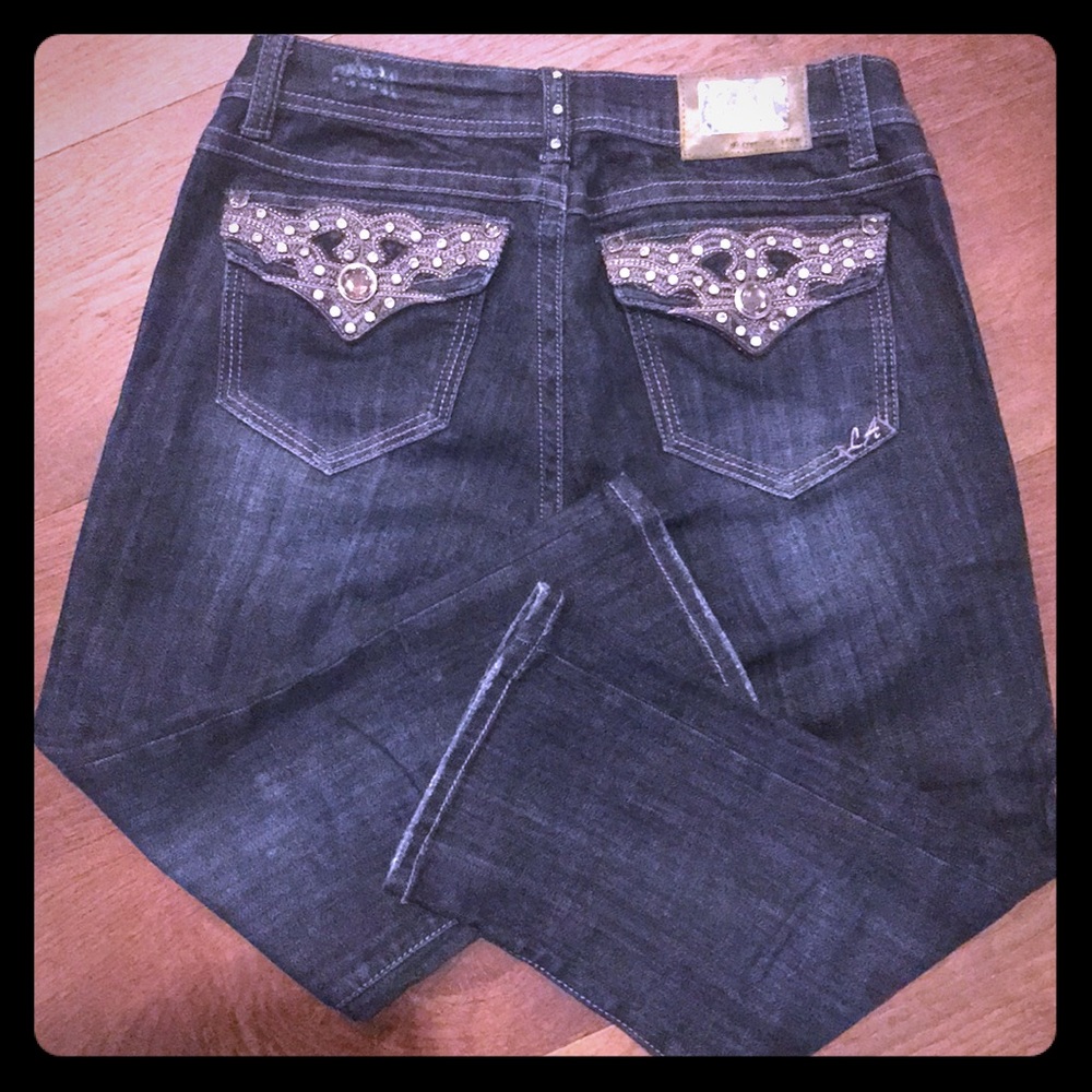 LA Idol Capris Size 9 20” inseam Dark Denim